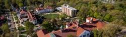 Aerial shot of campus